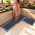 WaterCraft 2-Piece Waterproof Memory Foam Kitchen Mat Set